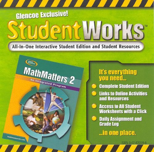 MathMatters 2: an Integrated Program, StudentWorks CD-ROM   2006 9780078701191 Front Cover