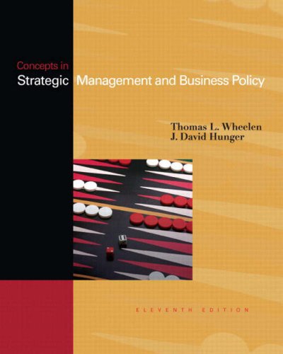 Concepts in Strategic Management and Business Policy  11th 2008 9780132323192 Front Cover