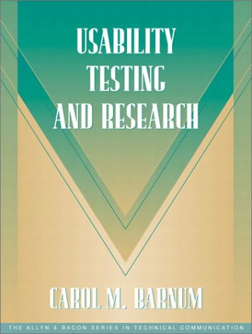 Usability Testing and Research   2002 9780205315192 Front Cover