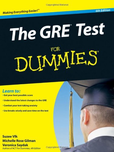 GRE Test for Dummies  6th 2009 (Revised) 9780470009192 Front Cover