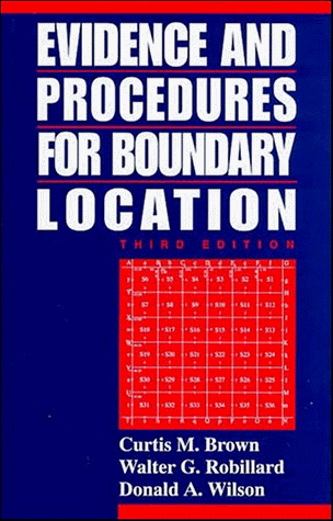 Evidence and Procedures for Boundary Location 3rd 1993 9780471552192 Front Cover