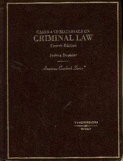 Cases and Materials on Criminal Law  4th 2007 (Revised) 9780314177193 Front Cover