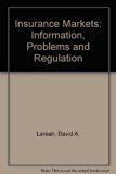 Insurance Markets Information Problems and Regulation  1985 9780030010194 Front Cover