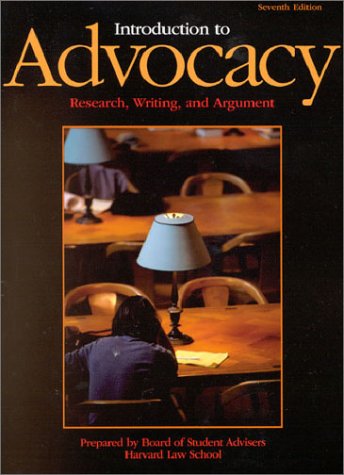 Introduction to Advocacy  7th 2002 9781587784194 Front Cover