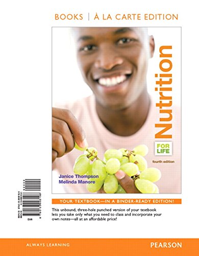 Nutrition for Life: Books a La Carte Edition  2015 9780133993196 Front Cover