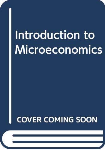 Introduction to Microeconomics Student Manual, Study Guide, etc.  9780030312199 Front Cover