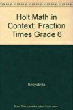 Math in Context : Fraction Times 6th 9780030396199 Front Cover