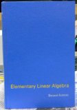 Elementary Linear Algebra with Applications   1970 9780023659201 Front Cover