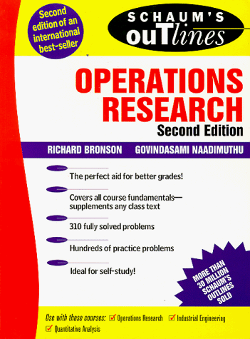 Schaum's Outline of Operations Research  2nd 1998 (Revised) 9780070080201 Front Cover
