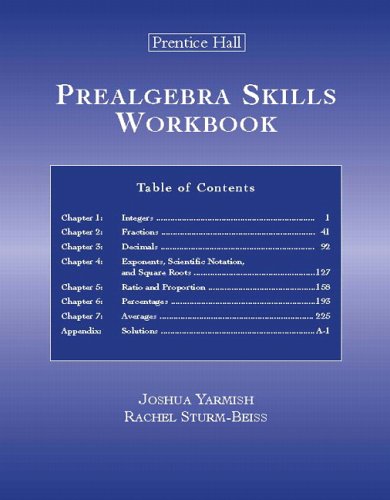 Prealgebra Skills   2005 (Workbook) 9780131869202 Front Cover