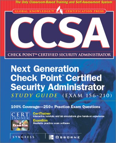 CCSA Next Generation Check Point Certified Security Administrator Study Guide Exam 156-210  2002 9780072194203 Front Cover