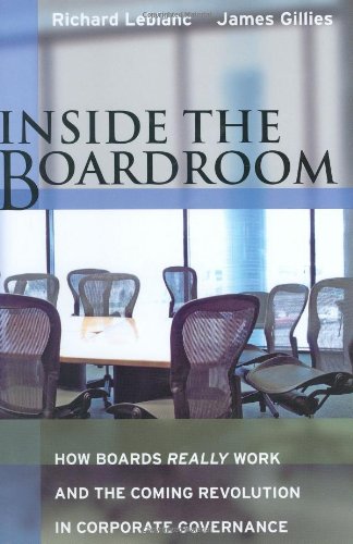 Inside the Boardroom How Boards Really Work and the Coming Revolution in Corporate Governance  2005 9780470835203 Front Cover