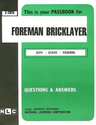 Foreman Bricklayer  N/A 9780837320205 Front Cover