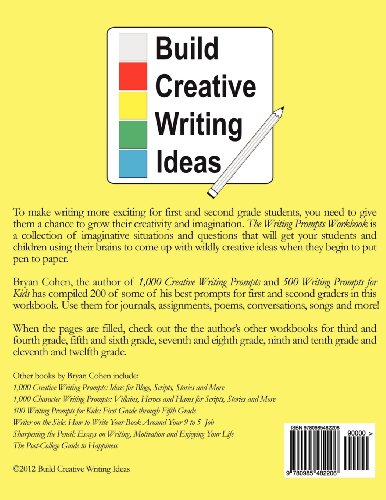 Writing Prompts Workbook, Grades 1-2 Story Starters for Journals, Assignments and More  2012 9780985482206 Front Cover