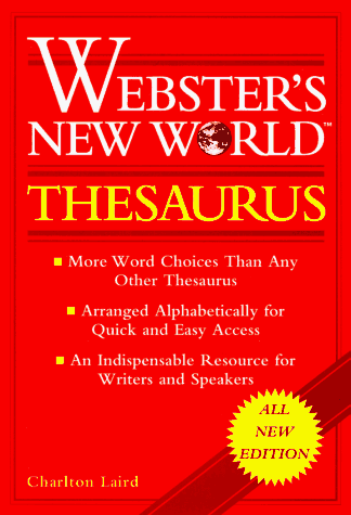 Webster's New World Thesaurus 3rd 9780028613208 Front Cover