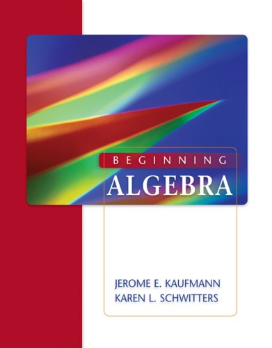 Beginning Algebra   2010 9780495388210 Front Cover