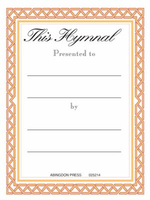 Hymnal, Presented To/by  N/A 9780687025213 Front Cover