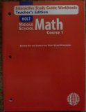 Middle School Math Course 1 : Interdisciplinary Study Guide Workbook - Teacher's Edition 4th 9780030686214 Front Cover