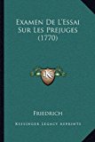 Examen de L'Essai Sur les Prejuges  N/A 9781168877215 Front Cover