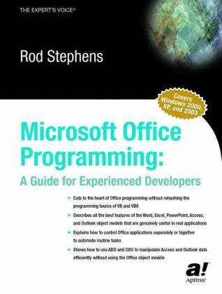 Microsoft Office Programming A Guide for Experienced Developers  2003 9781590591215 Front Cover