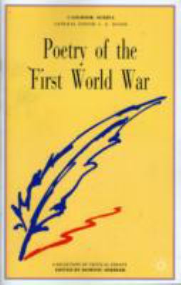Poetry of the First World War  10th 1981 9780333261217 Front Cover