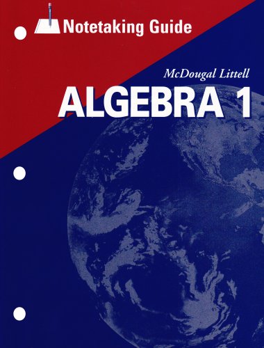McDougal Littell Algebra 1 : Notetaking Guide, PE 1st 9780618410217 Front Cover