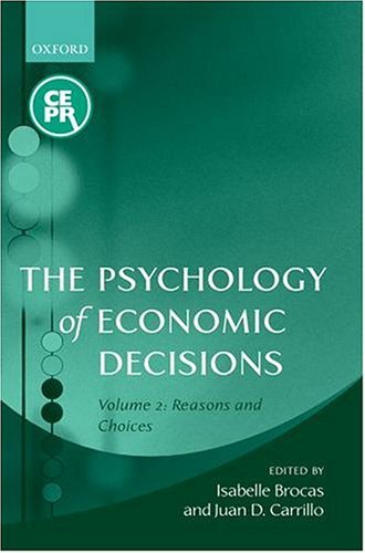 Psychology of Economic Decisions   2002 9780199257218 Front Cover