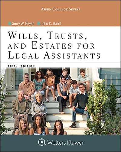 Wills Trusts, and Estates for Legal Assistants  5th 2015 9781454851219 Front Cover
