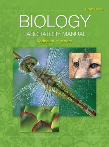 Biology Laboratory Manual 8th 2008 (Lab Manual) 9780072995220 Front Cover