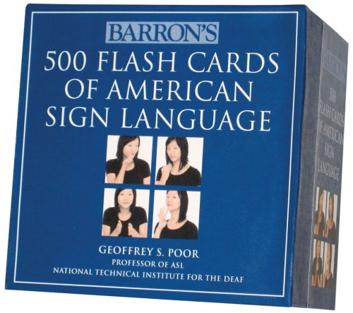 500 Flash Cards of American Sign Language   2009 9780764162220 Front Cover