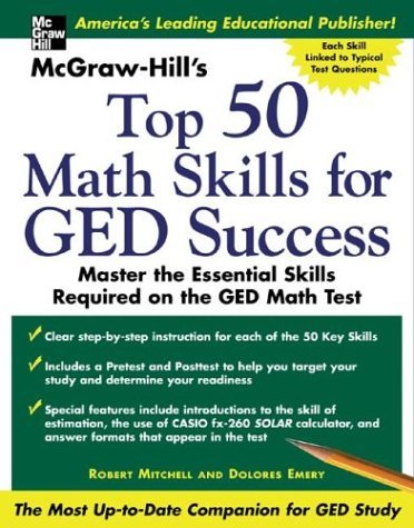 McGraw -Hill's Top 50 Math Skills for GED Success   2005 9780071445221 Front Cover