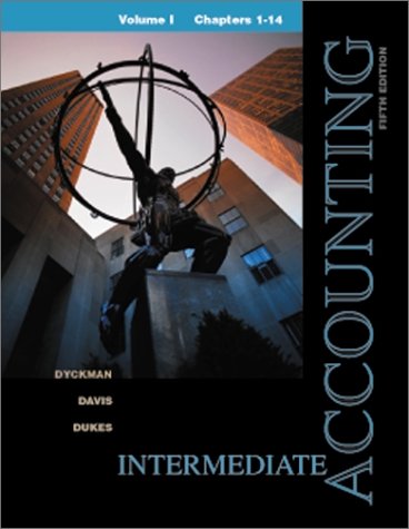 Intermediate Accounting Vol. I : Chapters 1-14 5th 2001 9780072412222 Front Cover