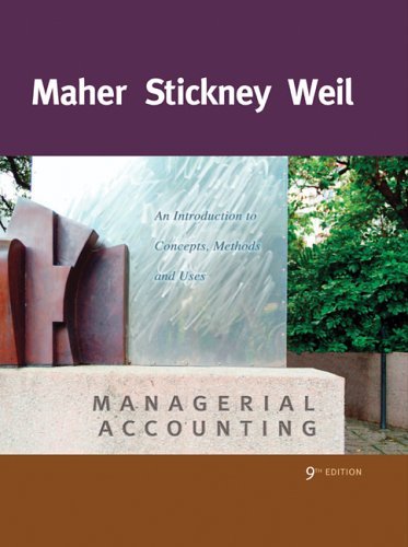 Managerial Accounting An Introduction to Concepts, Methods and Uses 9th 2006 (Revised) 9780324227222 Front Cover
