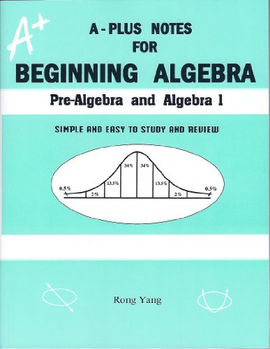 A-Plus Notes for Beginning Algebra Pre-Algebra and Algebra 1 2nd 2003 9780965435222 Front Cover