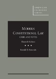 Modern Constitutional Law: Cases and Notes  2015 9781628102222 Front Cover