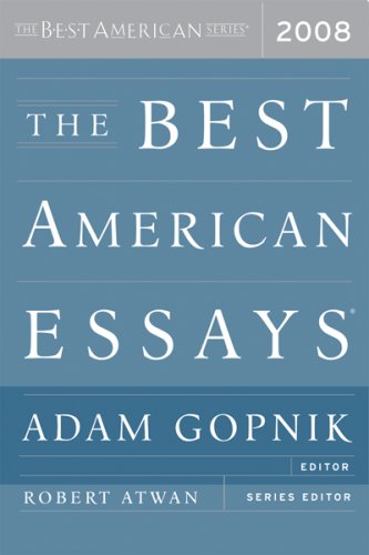 Best American Essays 2008   2008 9780618983223 Front Cover
