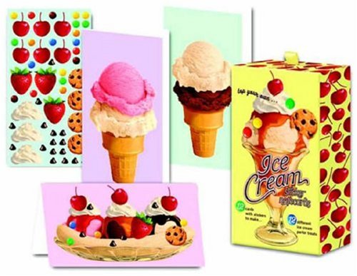 Ice Cream Sticker Note Cards  N/A 9780307342225 Front Cover