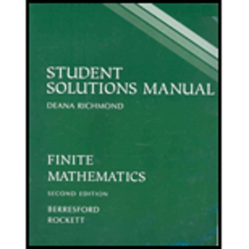 Finite Mathematics  2nd 2005 9780618372225 Front Cover