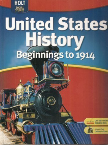 United States History Student Edition Beginnings To 1914 2007  2006 9780030412226 Front Cover