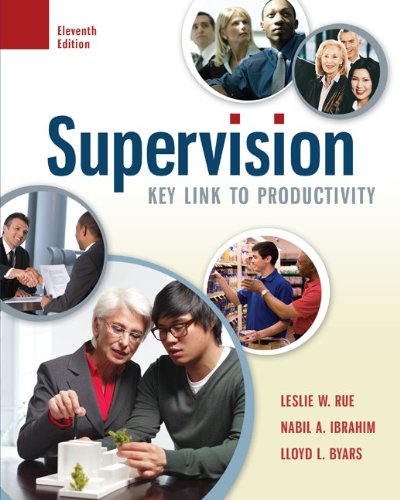 Supervision: Key Link to Productivity:   2013 9780078029226 Front Cover