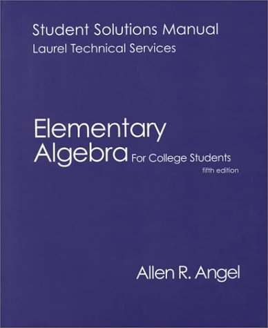 Elementary Algebra for College Students:  2000 9780130402226 Front Cover