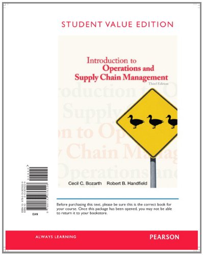 Introduction to Operations and Supply Chain Management, Student Value Edition  3rd 2013 9780133076226 Front Cover