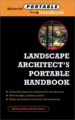 Landscape Architect's Portable Handbook   2001 9780071344227 Front Cover