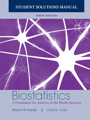 Biostatistics: a Foundation for Analysis in the Health Sciences, 10e Student Solutions Manual  10th 2013 9781118362228 Front Cover