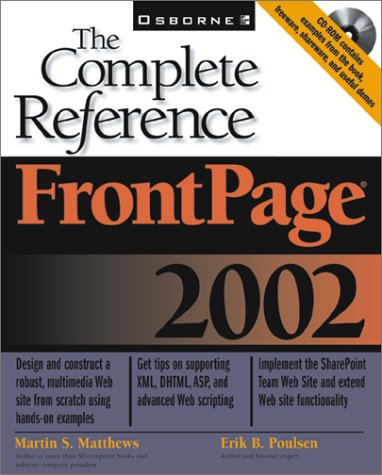 FrontPage 2002 The Complete Reference 3rd 2001 (Revised) 9780072132229 Front Cover