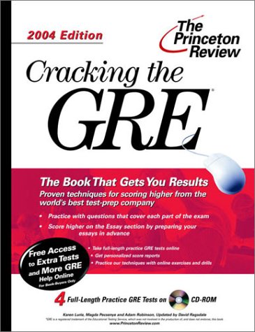 Cracking the GRE, 2004 Edition  N/A 9780375763229 Front Cover