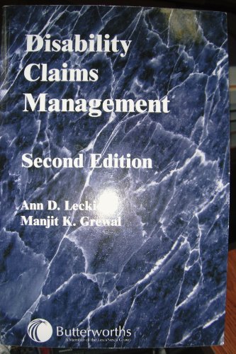 Disability Claims Management  2nd 2001 9780433438229 Front Cover