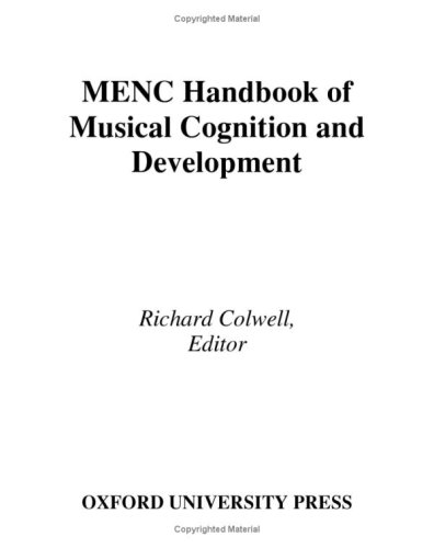 MENC Handbook of Musical Cognition and Development   2006 9780195189230 Front Cover