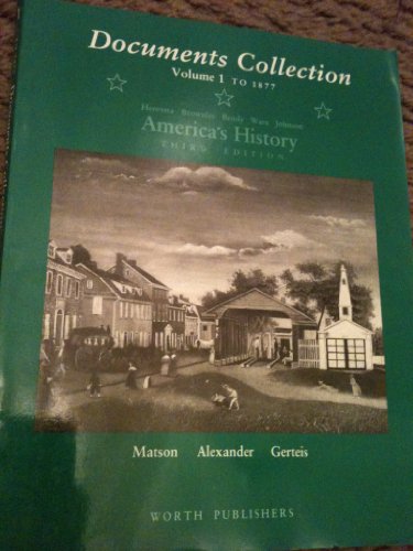 America's History : Documents Collection 3rd 1997 9781572592230 Front Cover