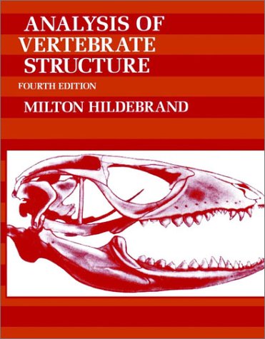 Analysis of Vertebrate Structure  4th 1995 9780471308232 Front Cover